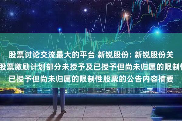 股票讨论交流最大的平台 新锐股份: 新锐股份关于作废2024年限制性股票激励计划部分未授予及已授予但尚未归属的限制性股票的公告内容摘要